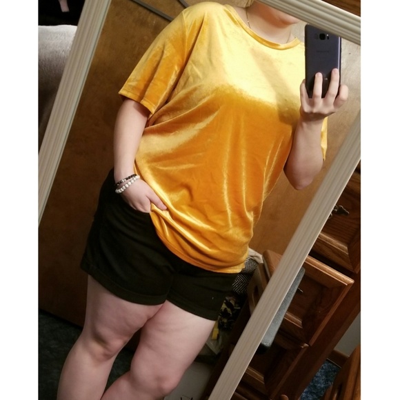 Old Navy Tops - Mustard Velvet Tee Old Navy Tops - Mustard Velvet Tee